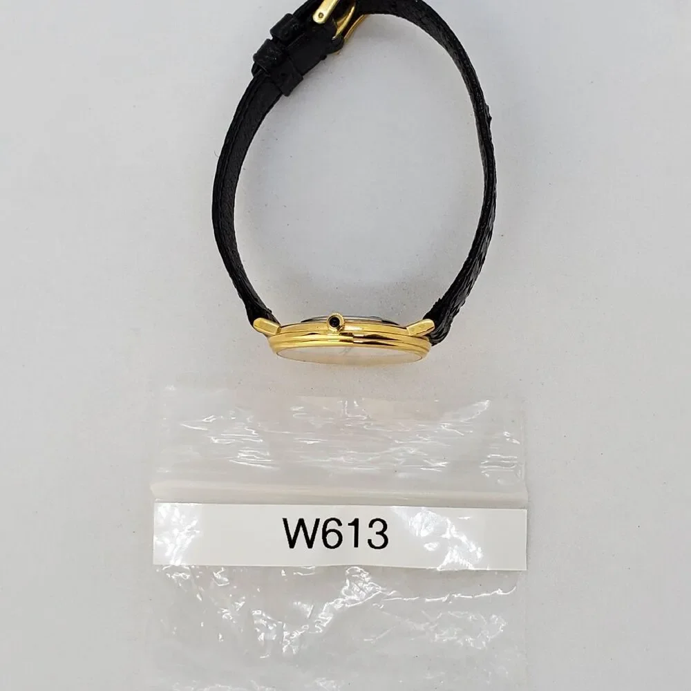 Consort Women's Watch 32MM White Dial Black‎ Leather Bands New Battery